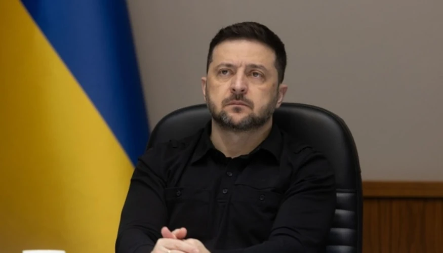 Фото ОП: Президент Володимир Зеленський під час звернення