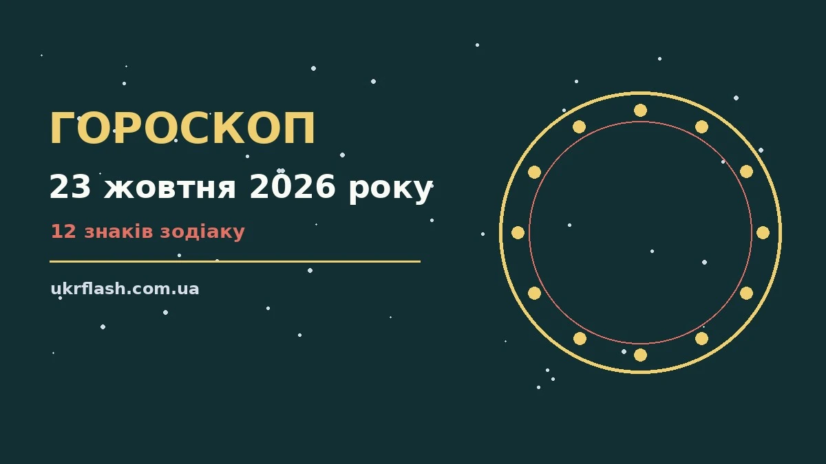 Гороскоп на 23 жовтня 2026 року: настрій, робота, фінанси і стосунки у п'ятницю